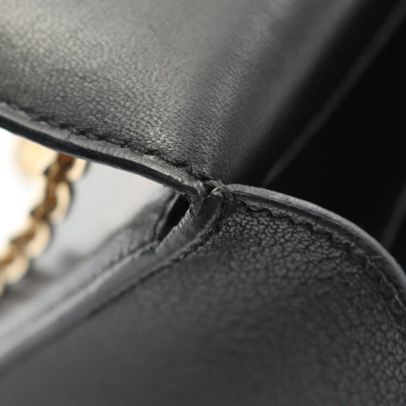 Hermes Shoulder Bag Veru Mini Black Leather Veru Chain Mini Black Ladies Used a