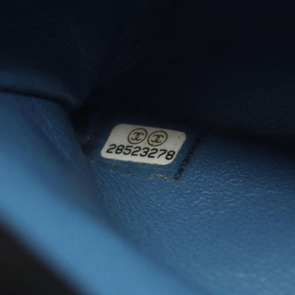 Chanel Shoulder Bag Coco Mark W Flap Denim Blue Denim Matelasse Double Flap