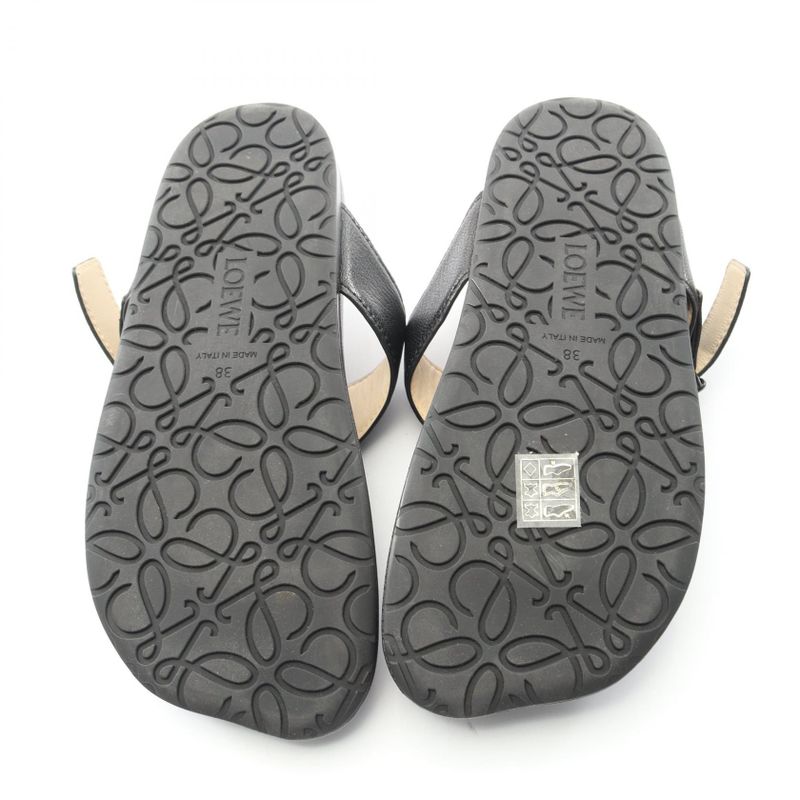 Loewe Sandals Ease L814465x59 Black Leather Sandals L814465x59 Ease Women's