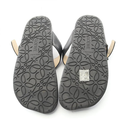 Loewe Sandals Ease L814465x59 Black Leather Sandals L814465x59 Ease Women's