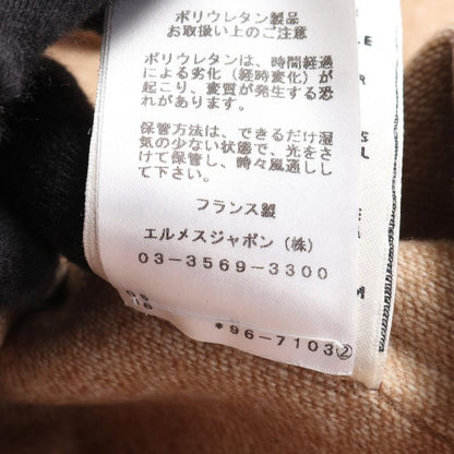 Hermes Vest Long Vest White Cashmere Long Gilet with Belt Women's Used a