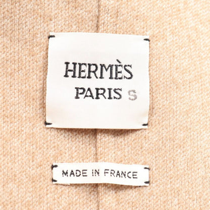 Hermes Vest Long Vest White Cashmere Long Gilet with Belt Women's Used a