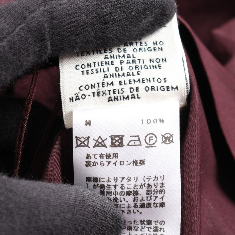 Hermes One Piece Caleche Embroidery Red Cotton One Piece Ladies Unused