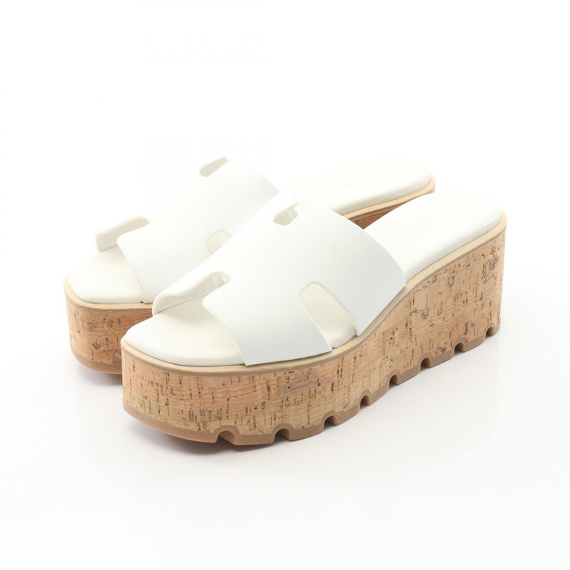 Hermes Sandals Eze 30 Sl12251309z3602501 White Leather Eze 30 Sandals Women's