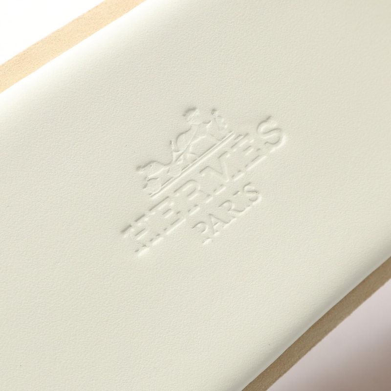 Hermes Sandals Eze 30 Sl12251309z3602501 White Leather Eze 30 Sandals Women's