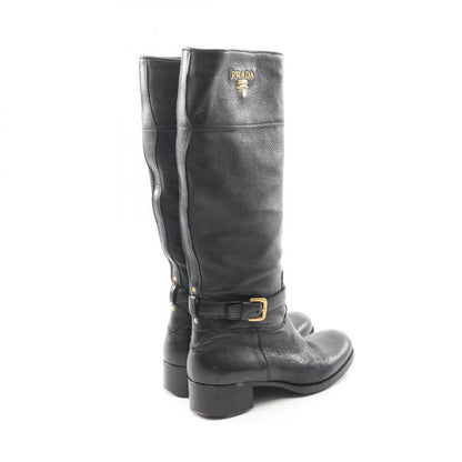Prada Boots Green Leather Boots Ladies Used B