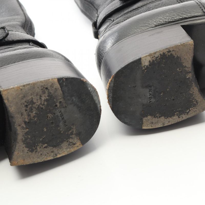 Prada Boots Green Leather Boots Ladies Used B