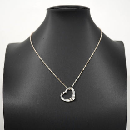 Tiffany & Co Necklace Open Heart Silver 925 Women's