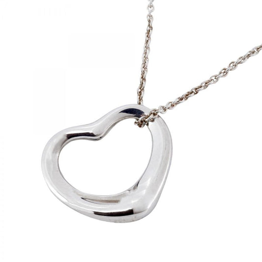 Tiffany & Co Necklace Open Heart Silver 925 Women's