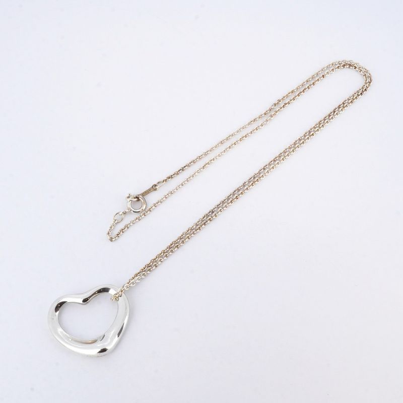 Tiffany & Co Necklace Open Heart Silver 925 Women's