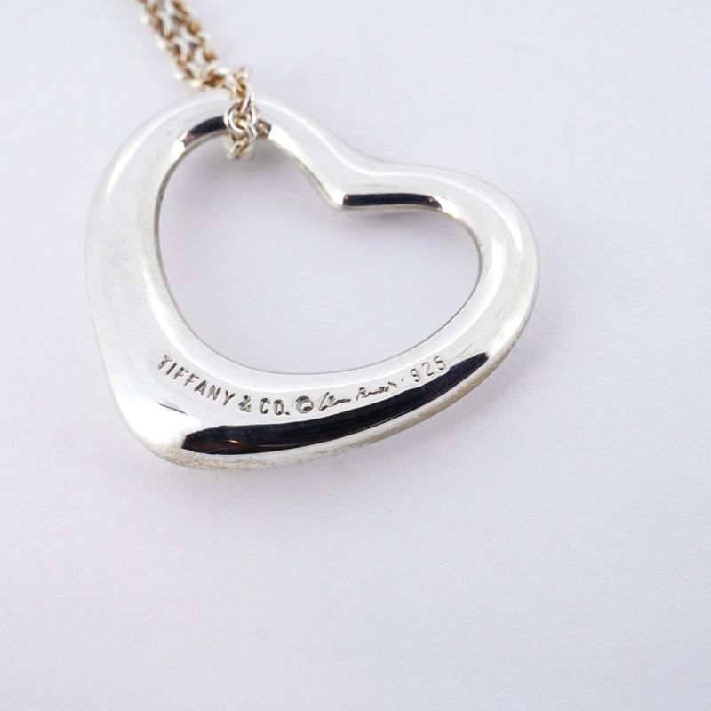 Tiffany & Co Necklace Open Heart Silver 925 Women's