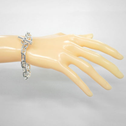 Hermes Bracelet Chaine D'ancre MM 17 Frames Silver 925 Men's Women's Unisex