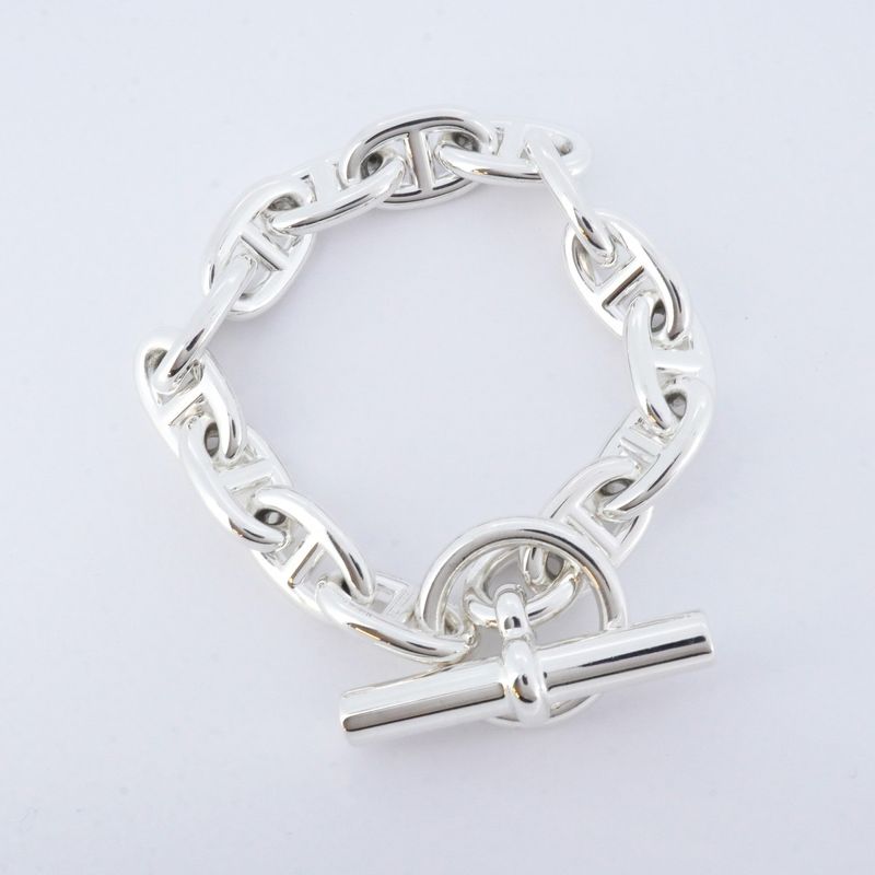 Hermes Bracelet Chaine D'ancre MM 14 Frames Silver 925 Ladies
