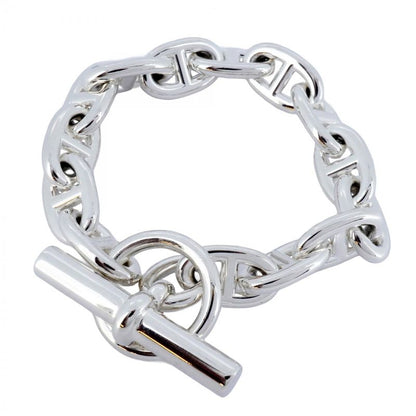 Hermes Bracelet Chaine D'ancre MM 14 Frames Silver 925 Ladies