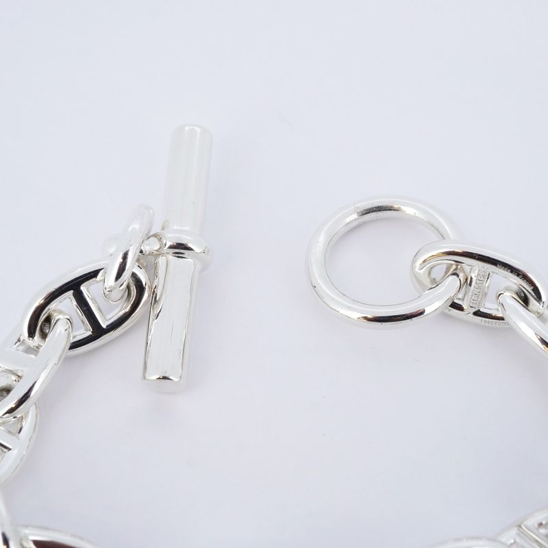 Hermes Bracelet Chaine D'ancre MM 14 Frames Silver 925 Ladies