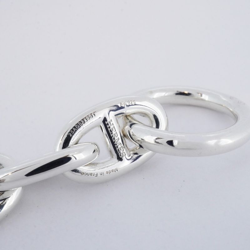 Hermes Bracelet Chaine D'ancre MM 14 Frames Silver 925 Ladies