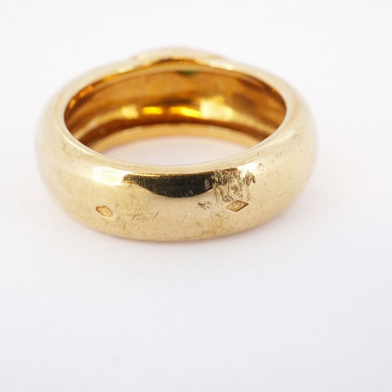 Cartier Ring Panthere 18k Yellow Gold Yellow Gold Emerald Green #54 Ladies