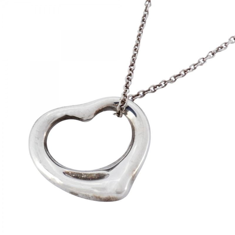 Tiffany & Co Necklace Open Heart Silver 925 Women's