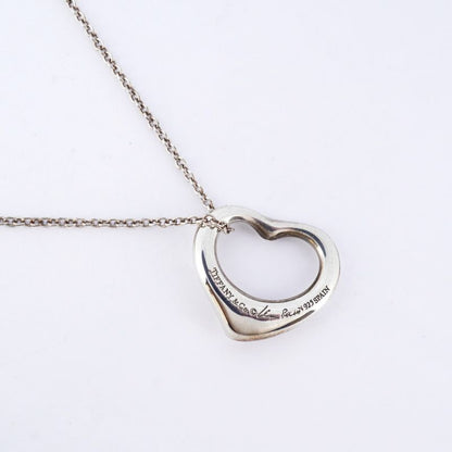 Tiffany & Co Necklace Open Heart Silver 925 Women's