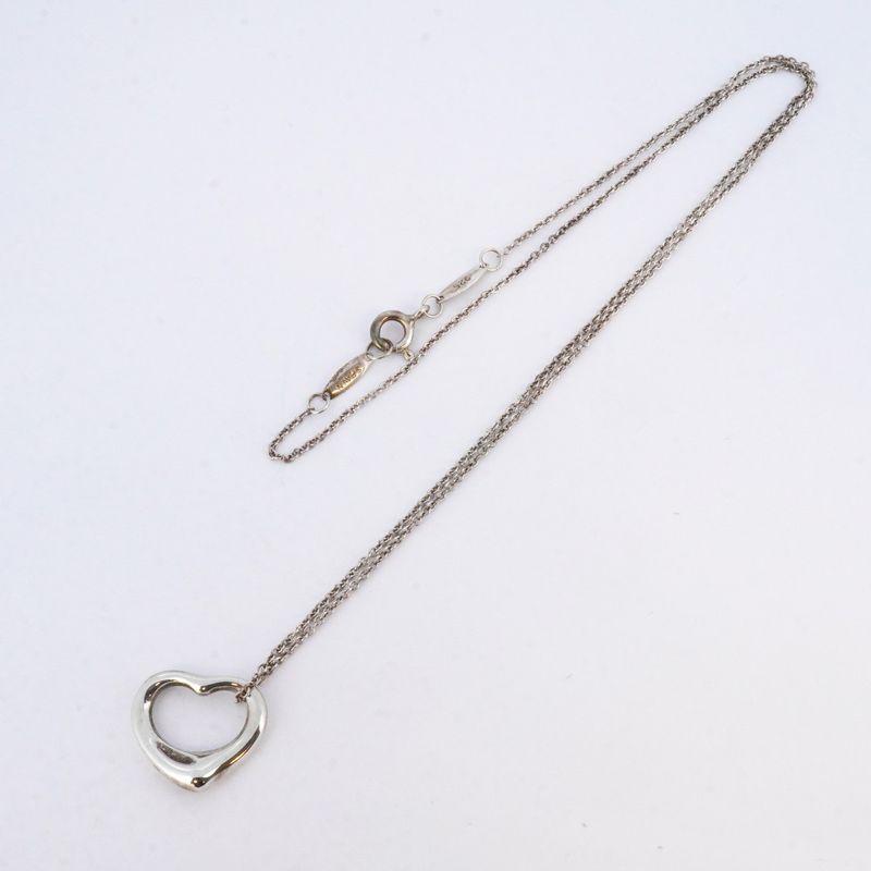 Tiffany & Co Necklace Open Heart Silver 925 Women's