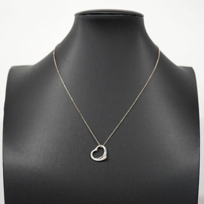 Tiffany & Co Necklace Open Heart Silver 925 Women's