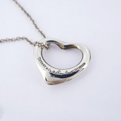 Tiffany & Co Necklace Open Heart Silver 925 Women's