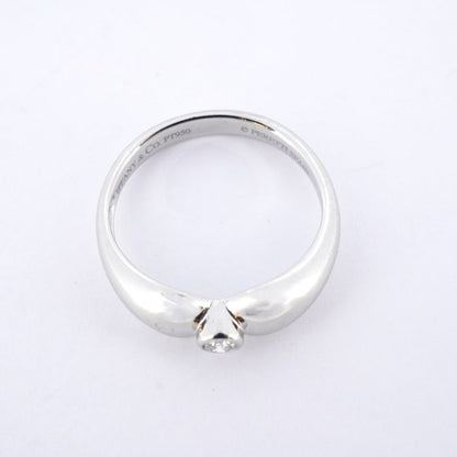 Tiffany & Co Ring Double Tee a Dos Lop 1pd Pt950 Platinum Diamond No 11 Ladies