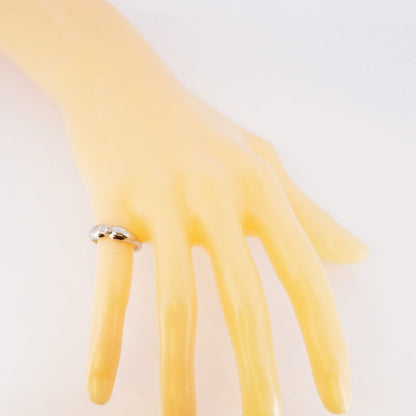 Tiffany & Co Ring Double Tee a Dos Lop 1pd Pt950 Platinum Diamond No 11 Ladies