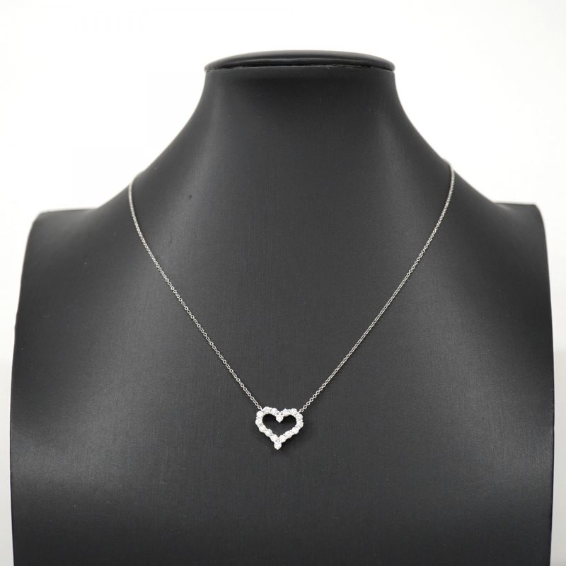 Tiffany & Co Necklace Sentimental Heart Pt950 Platinum Diamond Ladies