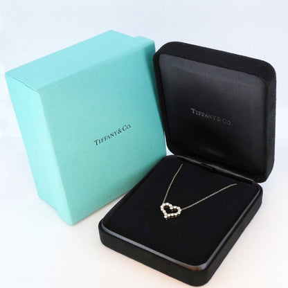 Tiffany & Co Necklace Sentimental Heart Pt950 Platinum Diamond Ladies