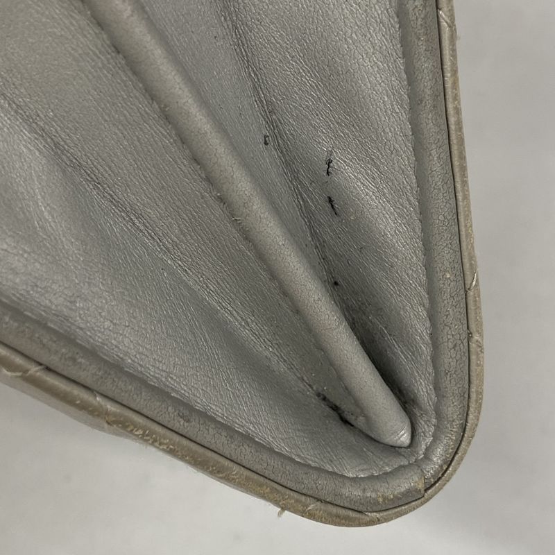 Chanel Long Wallet 2.55 Calfskin Gray Silver Hardware Women's