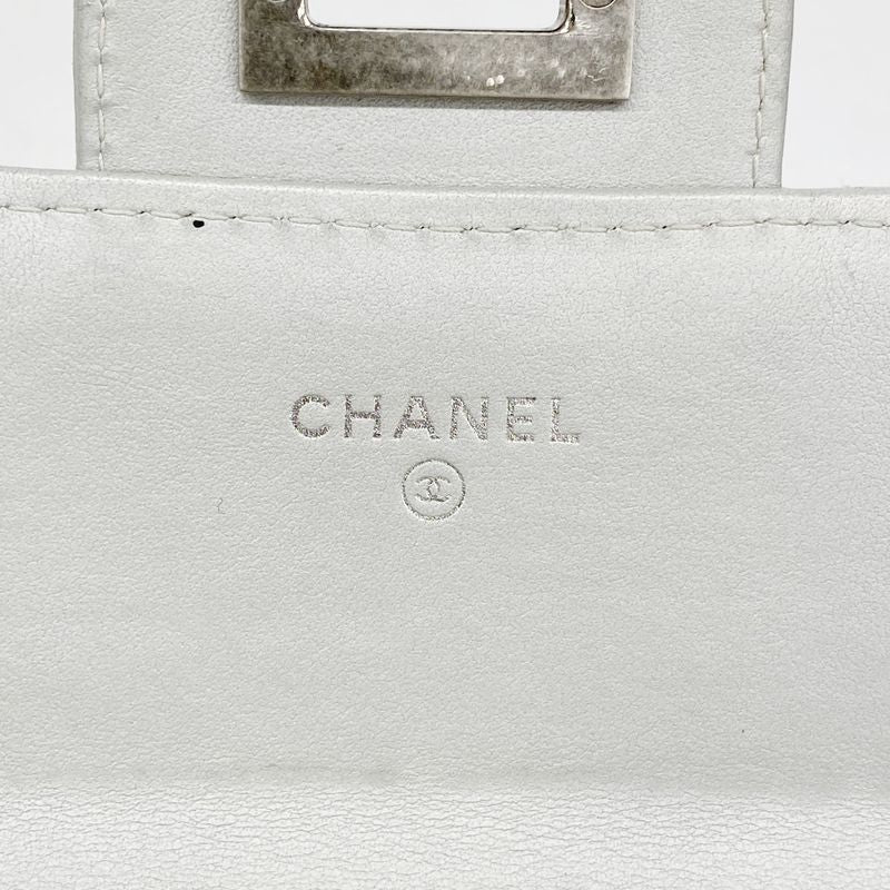 Chanel Long Wallet 2.55 Calfskin Gray Silver Hardware Women's