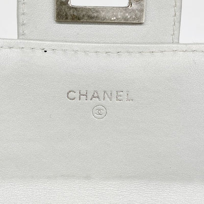 Chanel Long Wallet 2.55 Calfskin Gray Silver Hardware Women's