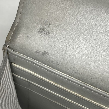 Chanel Long Wallet 2.55 Calfskin Gray Silver Hardware Women's