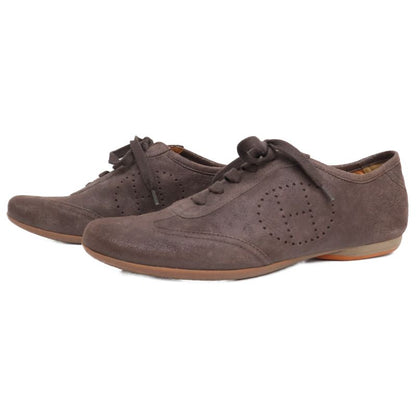 Hermes Quick Evelyn Punching Logo Leather Sneakers 38 1 2