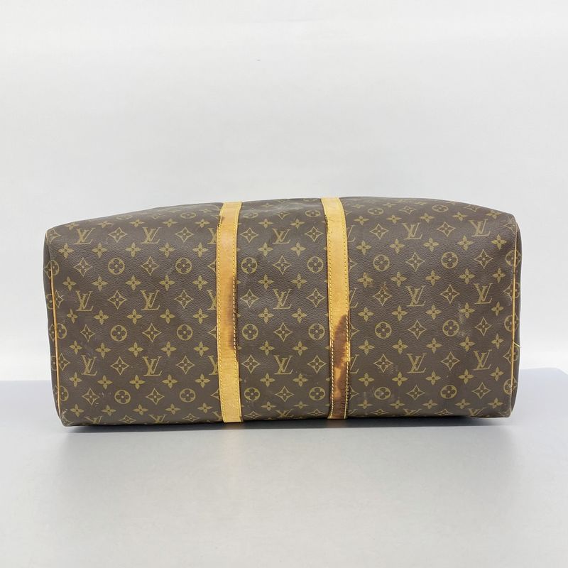 Louis Vuitton Boston Bag Monogram Keepall 55 M41424 Brown Men Women Unisex