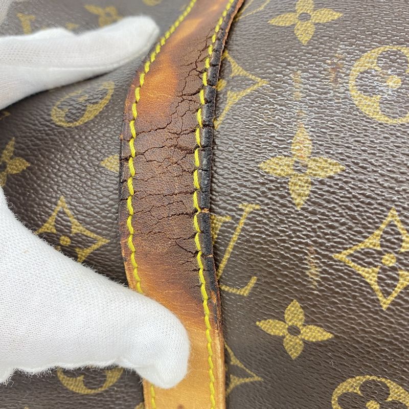 Louis Vuitton Boston Bag Monogram Keepall 55 M41424 Brown Men Women Unisex