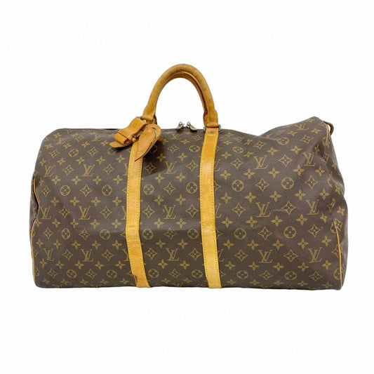 Louis Vuitton Boston Bag Monogram Keepall 55 M41424 Brown Men Women Unisex