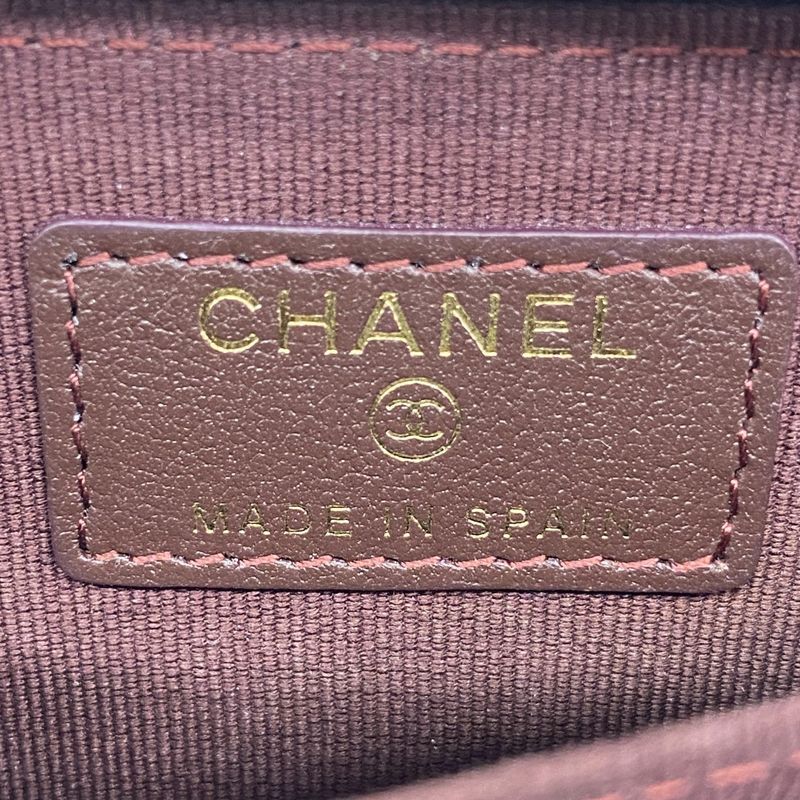 Chanel Coin Case Matelasse Lambskin Black Gold Hardware Women's