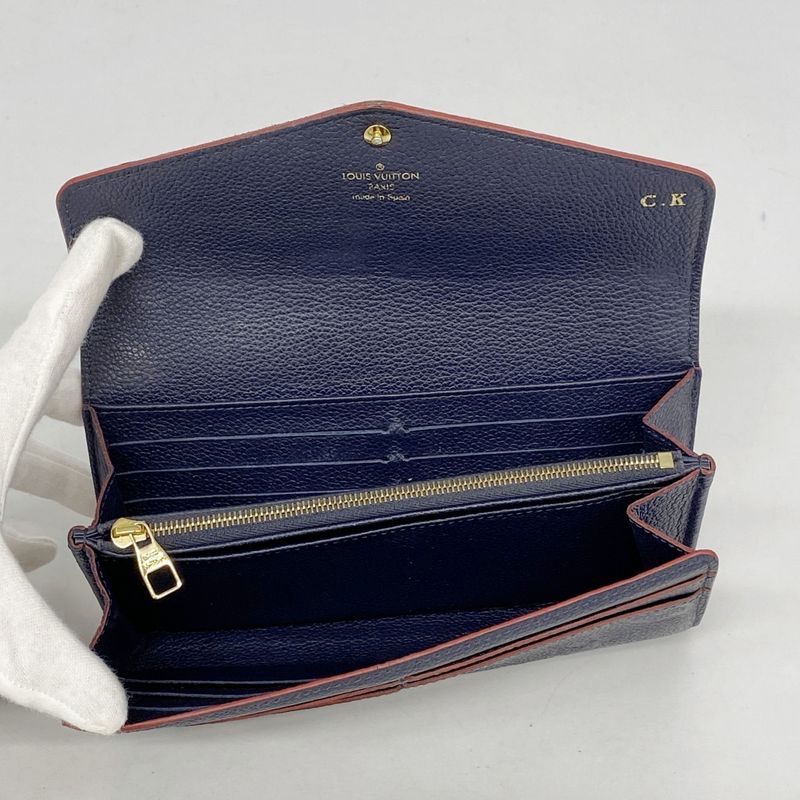 Louis Vuitton Long Wallet Monogram - Empreinte Portefeuille Sarah M62125 Marine
