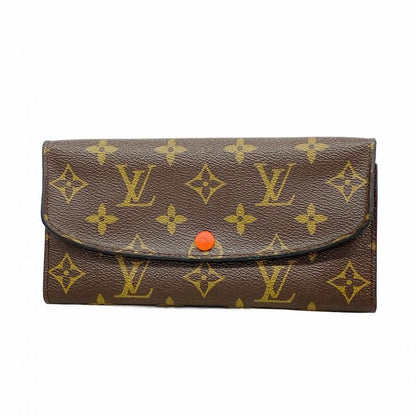 Louis Vuitton Long Wallet Monogram Portefeuille Emily M61578 Brown Poppy Petal