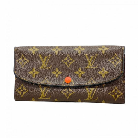 Louis Vuitton Long Wallet Monogram Portefeuille Emily M61578 Brown Poppy Petal