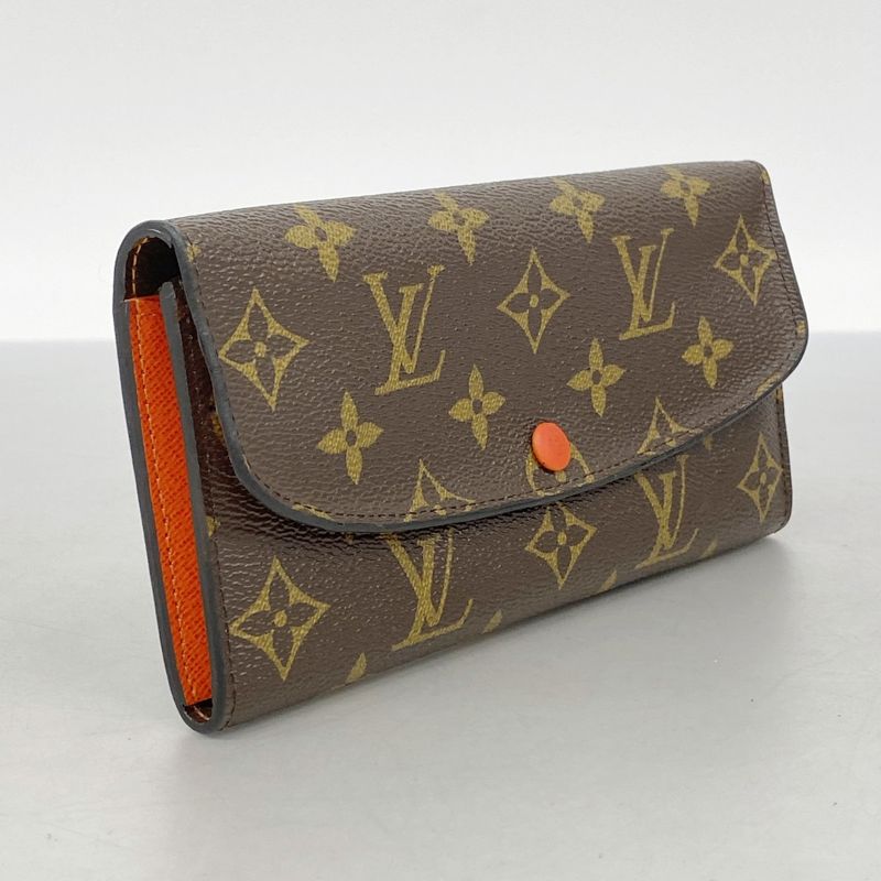 Louis Vuitton Long Wallet Monogram Portefeuille Emily M61578 Brown Poppy Petal