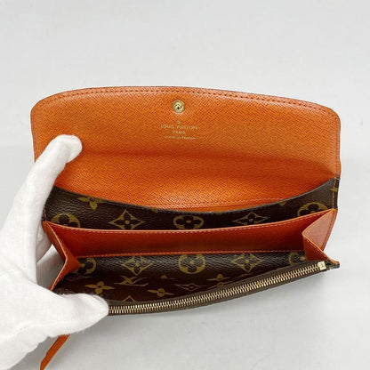 Louis Vuitton Long Wallet Monogram Portefeuille Emily M61578 Brown Poppy Petal