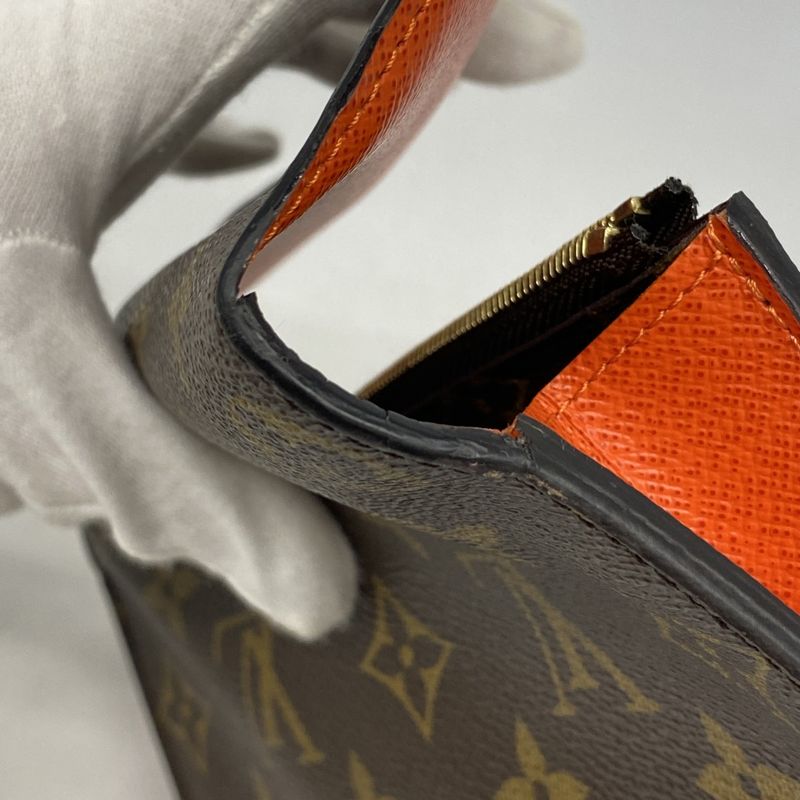 Louis Vuitton Long Wallet Monogram Portefeuille Emily M61578 Brown Poppy Petal