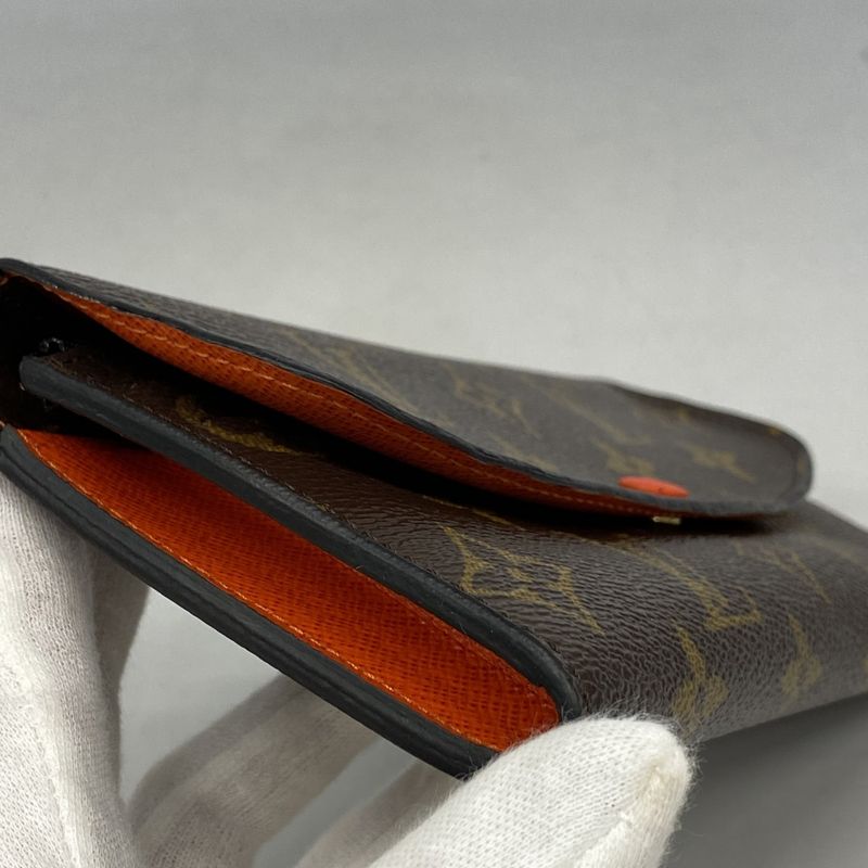 Louis Vuitton Long Wallet Monogram Portefeuille Emily M61578 Brown Poppy Petal