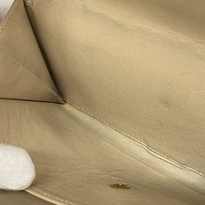 Louis Vuitton Long Wallet Vernis Porto Tresor International M91163 Beige Ladies