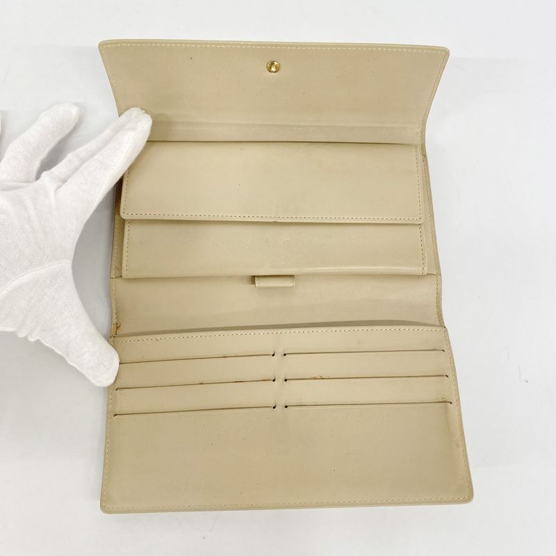 Louis Vuitton Long Wallet Vernis Porto Tresor International M91163 Beige Ladies