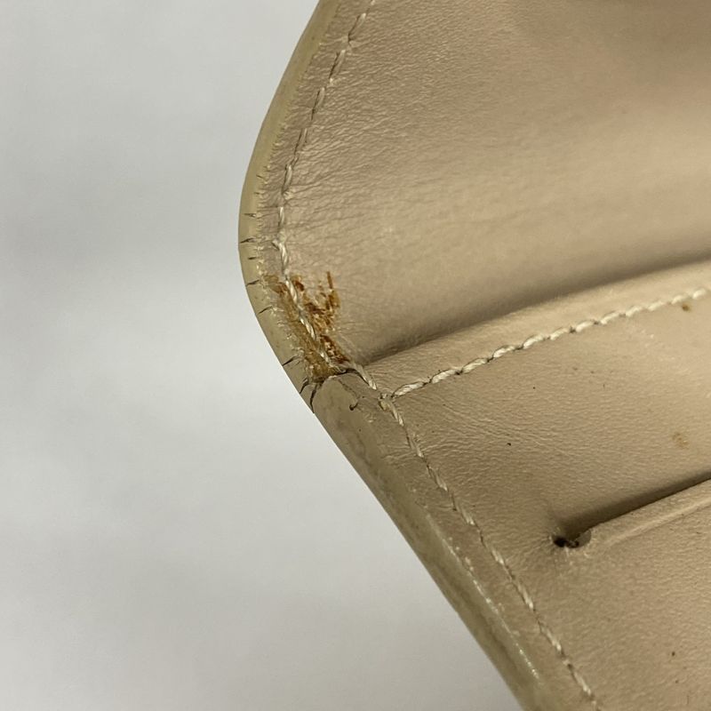 Louis Vuitton Long Wallet Vernis Porto Tresor International M91163 Beige Ladies