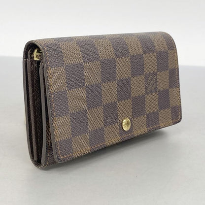 Louis Vuitton Wallet Damier Portomone Vietresor N61730 Ebene Ladies